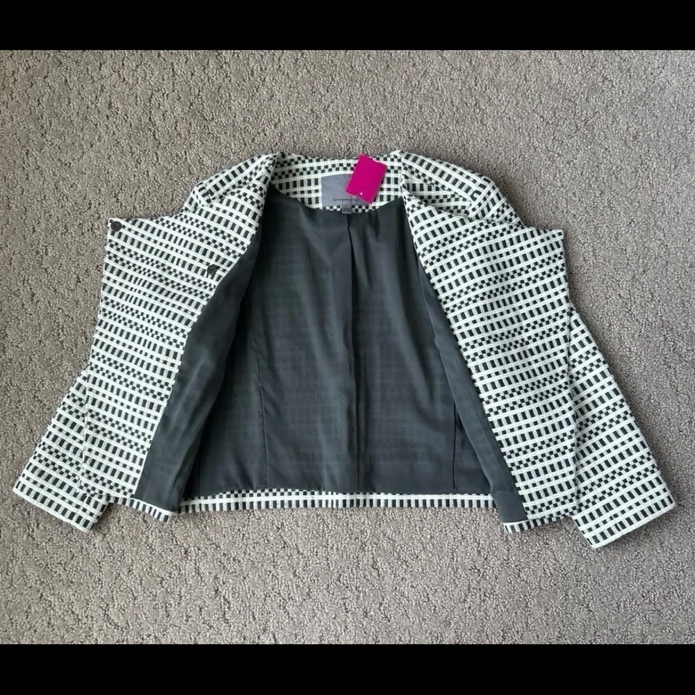 Classiques Entier Asymmetrical Blazer Checkered Jacket Tailored Coat Modern SM